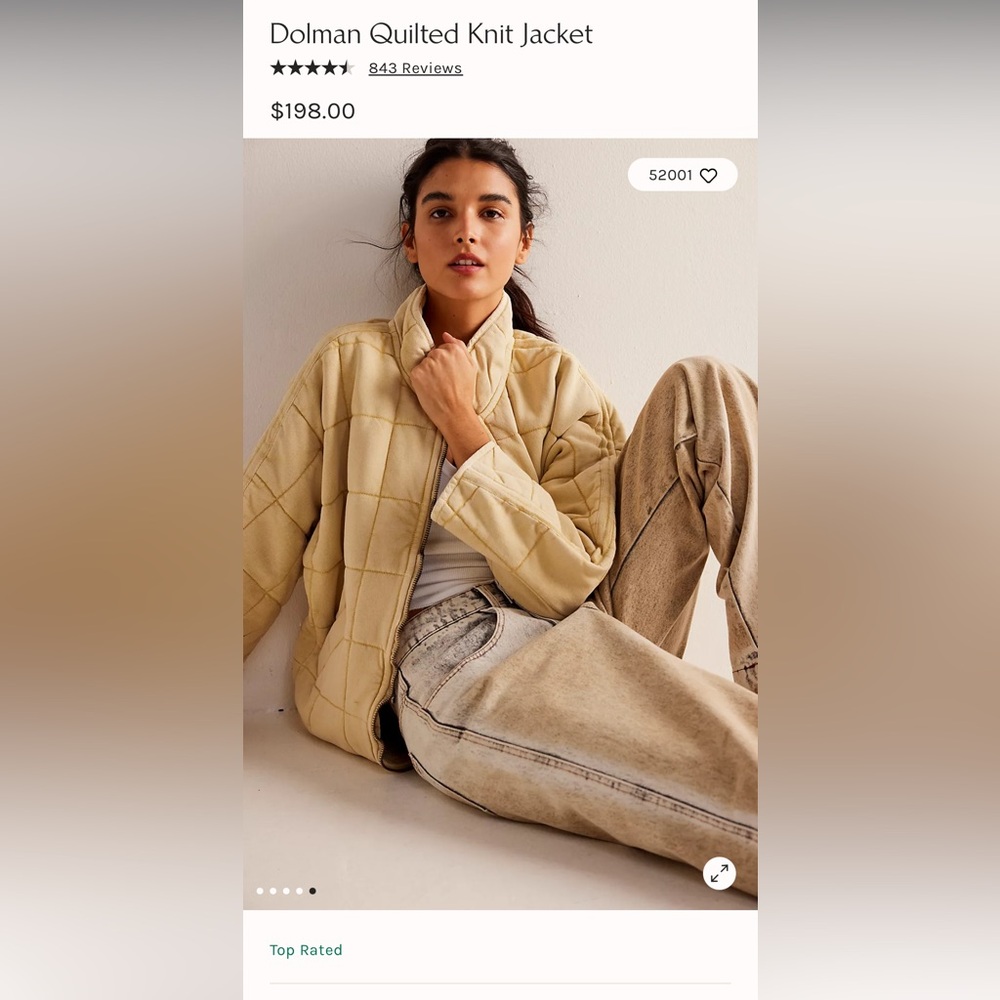 Free people Dolman Quilted Knit Jacket